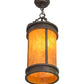 Meyda Lighting Wyant 10" Gilded Tobacco Pendant Light With Ambra Siena Idalight Shade