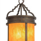 Meyda Lighting Wyant 10" Gilded Tobacco Pendant Light With Ambra Siena Idalight Shade