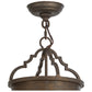 Meyda Lighting Wyant 10" Gilded Tobacco Pendant Light With Ambra Siena Idalight Shade