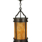Meyda Lighting Wyant 10" Gilded Tobacco Pendant Light With Ambra Siena Idalight Shade Glass