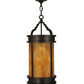Meyda Lighting Wyant 10" Gilded Tobacco Pendant Light With Ambra Siena Idalight Shade Glass