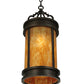 Meyda Lighting Wyant 10" Gilded Tobacco Pendant Light With Ambra Siena Idalight Shade Glass