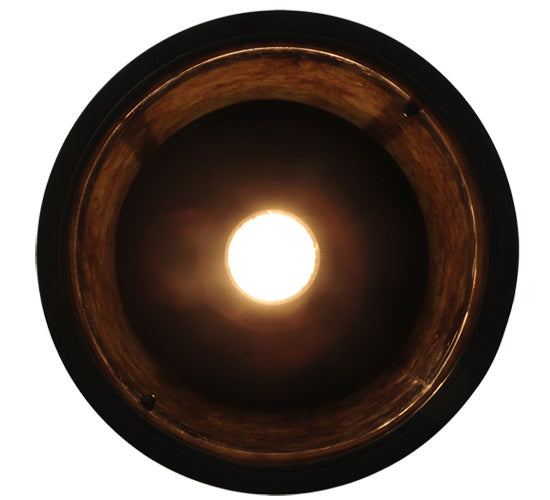 Meyda Lighting Wyant 10" Gilded Tobacco Pendant Light With Ambra Siena Idalight Shade Glass