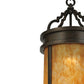 Meyda Lighting Wyant 10" Gilded Tobacco Pendant Light With Ambra Siena Idalight Shade Glass