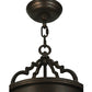 Meyda Lighting Wyant 10" Gilded Tobacco Pendant Light With Ambra Siena Idalight Shade Glass