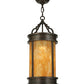 Meyda Lighting Wyant 10" Gilded Tobacco Pendant Light With Ambra Siena Idalight Shade Glass