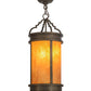 Meyda Lighting Wyant 10" Gilded Tobacco Pendant Light With Ambra Siena Idalight Shade