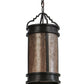 Meyda Lighting Wyant 10" Timeless Bronze Pendant Light With Silver Mica Shade Glass