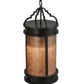 Meyda Lighting Wyant 10" Timeless Bronze Pendant Light With Silver Mica Shade Glass