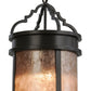 Meyda Lighting Wyant 10" Timeless Bronze Pendant Light With Silver Mica Shade Glass