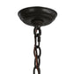Meyda Lighting Wyant 10" Timeless Bronze Pendant Light With Silver Mica Shade Glass