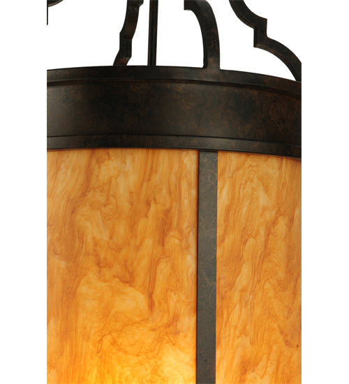 Meyda Lighting Wyant 15" 4-Light Coffee Bean Pendant Light With New Mica Acrylic Shade