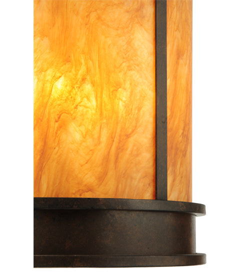 Meyda Lighting Wyant 15" 4-Light Coffee Bean Pendant Light With New Mica Acrylic Shade