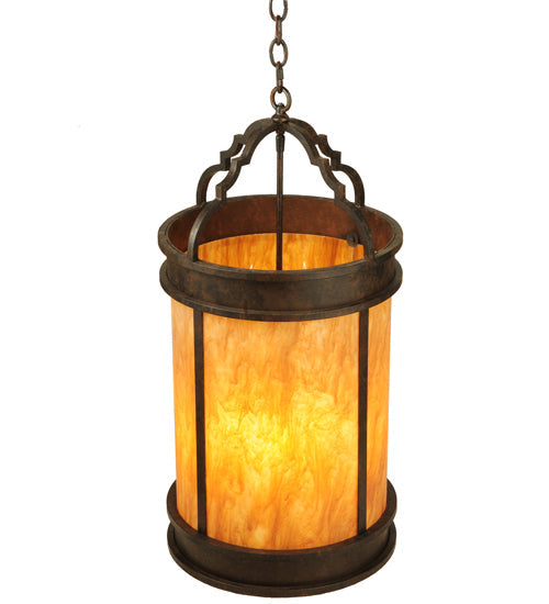 Meyda Lighting Wyant 15" 4-Light Coffee Bean Pendant Light With New Mica Acrylic Shade
