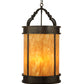 Meyda Lighting Wyant 15" 4-Light Coffee Bean Pendant Light With New Mica Acrylic Shade