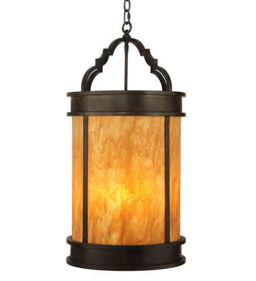 Meyda Lighting Wyant 15" 4-Light Coffee Bean Pendant Light With New Mica Acrylic Shade