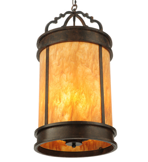 Meyda Lighting Wyant 15" 4-Light Coffee Bean Pendant Light With New Mica Acrylic Shade