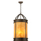 Meyda Lighting Wyant 15" 4-Light Coffee Bean Pendant Light With New Mica Acrylic Shade