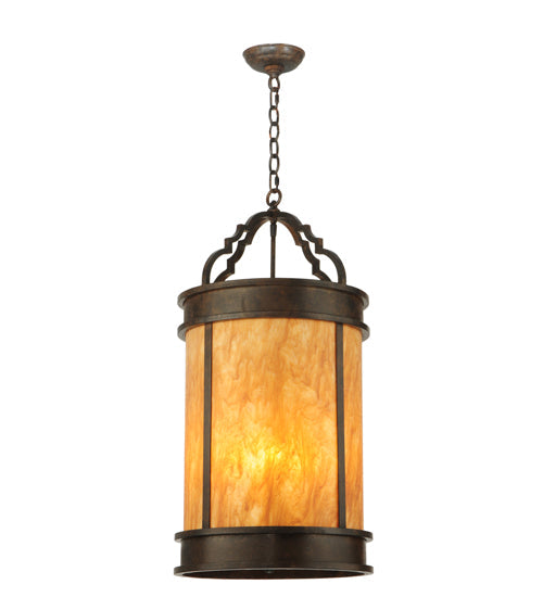 Meyda Lighting Wyant 15" 4-Light Coffee Bean Pendant Light With New Mica Acrylic Shade