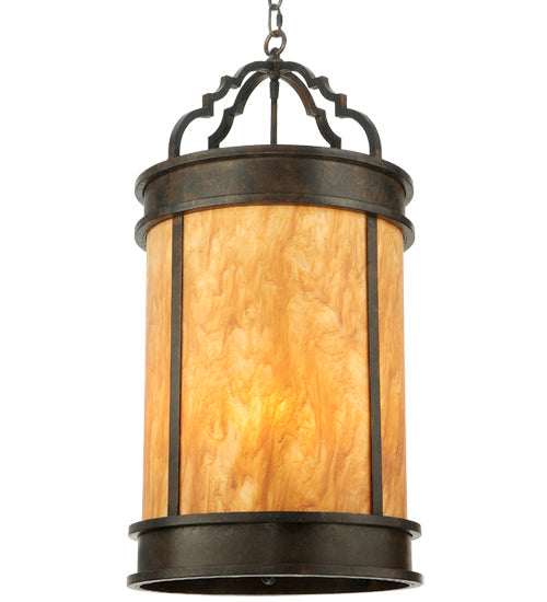 Meyda Lighting Wyant 15" 4-Light Coffee Bean Pendant Light With New Mica Acrylic Shade