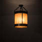 Meyda Lighting Wyant 15" 4-Light Timeless Bronze Flush Mount Light With Maduro Idalight Shade