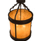 Meyda Lighting Wyant 15" 4-Light Timeless Bronze Flush Mount Light With Maduro Idalight Shade