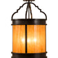 Meyda Lighting Wyant 15" 4-Light Timeless Bronze Flush Mount Light With Maduro Idalight Shade