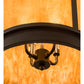 Meyda Lighting Wyant 15" 4-Light Timeless Bronze Flush Mount Light With Maduro Idalight Shade