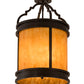 Meyda Lighting Wyant 15" 4-Light Timeless Bronze Flush Mount Light With Maduro Idalight Shade
