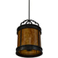 Meyda Lighting Wyant 15" 4-Light Timeless Bronze Pendant Light With Ambra Siena & Crystal Idalight Shade Glass