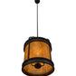Meyda Lighting Wyant 15" 4-Light Timeless Bronze Pendant Light With Ambra Siena & Crystal Idalight Shade Glass