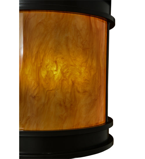Meyda Lighting Wyant 15" 4-Light Timeless Bronze Pendant Light With Ambra Siena & Crystal Idalight Shade Glass