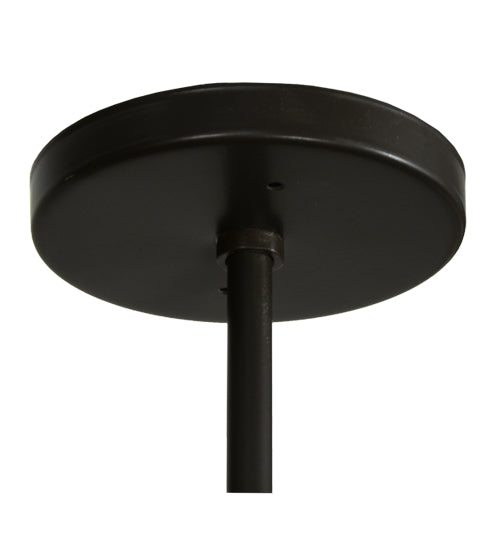 Meyda Lighting Wyant 15" 4-Light Timeless Bronze Pendant Light With Ambra Siena & Crystal Idalight Shade Glass