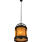 Meyda Lighting Wyant 15" 4-Light Timeless Bronze Pendant Light With Ambra Siena & Crystal Idalight Shade Glass