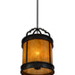 Meyda Lighting Wyant 15" 4-Light Timeless Bronze Pendant Light With Ambra Siena & Crystal Idalight Shade Glass