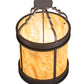 Meyda Lighting Wyant 15" 4-Light Wrought Iron Flush Mount Light With Beige Travertine Idalight Shade