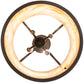 Meyda Lighting Wyant 15" 4-Light Wrought Iron Flush Mount Light With Beige Travertine Idalight Shade