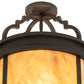 Meyda Lighting Wyant 15" 4-Light Wrought Iron Flush Mount Light With Beige Travertine Idalight Shade