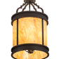 Meyda Lighting Wyant 15" 4-Light Wrought Iron Flush Mount Light With Beige Travertine Idalight Shade