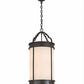 Meyda Lighting Wyant 15" 6-Light Timeless Bronze Pendant Light With Creme Carrare Idalight Shade