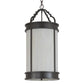 Meyda Lighting Wyant 15" 6-Light Timeless Bronze Pendant Light With Creme Carrare Idalight Shade