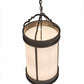 Meyda Lighting Wyant 15" 6-Light Timeless Bronze Pendant Light With Creme Carrare Idalight Shade