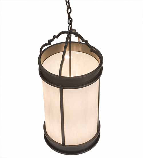 Meyda Lighting Wyant 15" 6-Light Timeless Bronze Pendant Light With Creme Carrare Idalight Shade