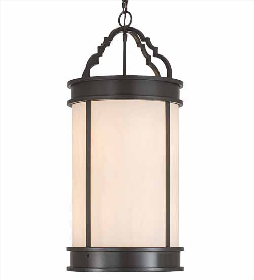 Meyda Lighting Wyant 15" 6-Light Timeless Bronze Pendant Light With Creme Carrare Idalight Shade