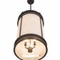 Meyda Lighting Wyant 15" 6-Light Timeless Bronze Pendant Light With Creme Carrare Idalight Shade