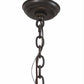 Meyda Lighting Wyant 15" 6-Light Timeless Bronze Pendant Light With Creme Carrare Idalight Shade