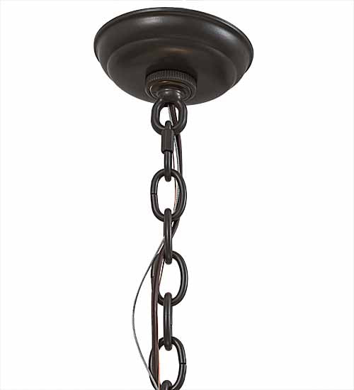 Meyda Lighting Wyant 15" 6-Light Timeless Bronze Pendant Light With Creme Carrare Idalight Shade