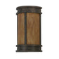 Meyda Lighting Wyant 246347 10" 2-Light Gilded Tobacco Pocket Lantern Wall Sconce With Ambra Siena Idalight Shade