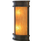 Meyda Lighting Wyant 246347 10" 2-Light Gilded Tobacco Pocket Lantern Wall Sconce With Ambra Siena Idalight Shade