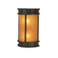 Meyda Lighting Wyant 246347 10" 2-Light Gilded Tobacco Pocket Lantern Wall Sconce With Ambra Siena Idalight Shade